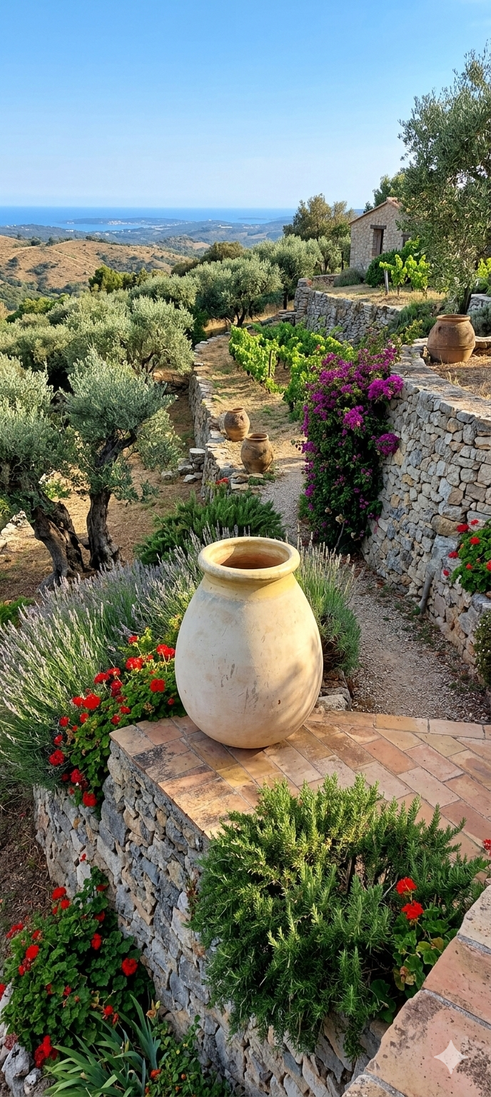 Grande jarre de Biot du 19ème siècle de 106cm de hauteur avec col vernissé.
